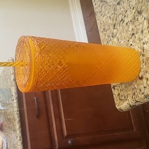 Mango ombre studded Starbucks tumbler
